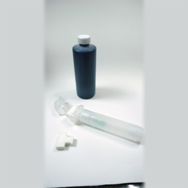 Combo tinta y marcador Botella de tinta de 250 ml con un marcador rellenable y su tapa